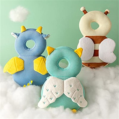 Bebek baş koruyucu ve bebek diz pedleri, emekleme için, ayarlanabilir küçük çocukların baş güvenlik pedi, yastık sırt çantası, emekleme ve yürüyüş için bebek sırt koruması, 5-24 ay (kaplumbağa)