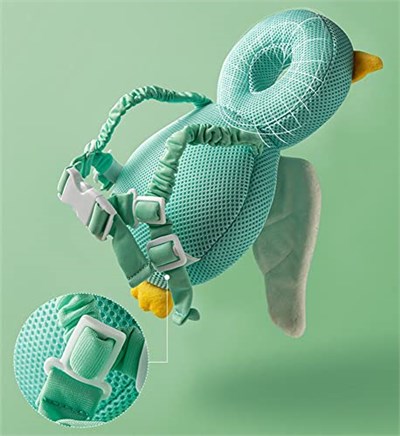 Bebek baş koruyucu ve bebek diz pedleri, emekleme için, ayarlanabilir küçük çocukların baş güvenlik pedi, yastık sırt çantası, emekleme ve yürüyüş için bebek sırt koruması, 5-24 ay (kaplumbağa)