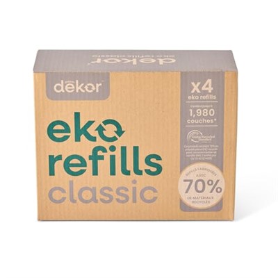 Bebek Bezi Dekor EKO Klasik Bebek Bezi Kovası Yedekleri | 4lü Paket