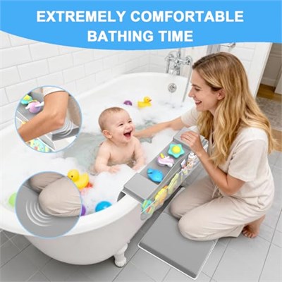 Bebek için Banyo Diz Çökme Seti: 1,18 inç Kalın Kaymaz Diz Çökme Pedi Hızlı Kuru Köpük Yastık - Banyo Zamanı için Diz Desteği - Yeni Anneler İçin Hediyeler