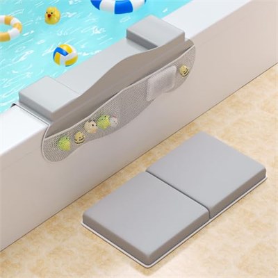 Bebek için Banyo Diz Çökme Seti: 1,18 inç Kalın Kaymaz Diz Çökme Pedi Hızlı Kuru Köpük Yastık - Banyo Zamanı için Diz Desteği - Yeni Anneler İçin Hediyeler