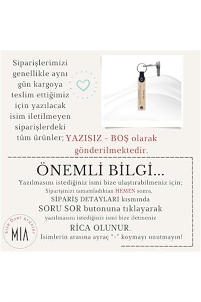 Bebek Mevlidi Hatırası İsim Yazılı Anahtarlık, Standart, MH-KAN8539X32, Gök Mavi & Lacivert, üniseks-bebek