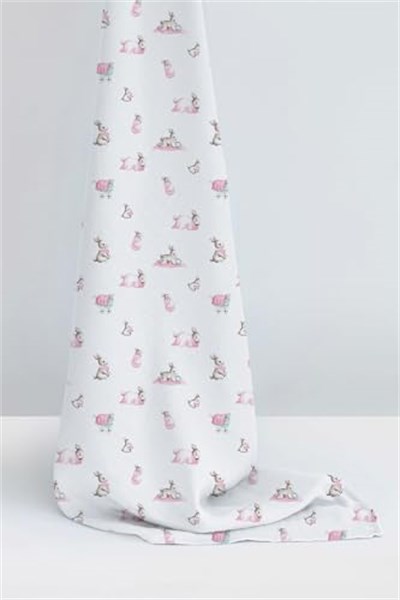 Bebek Müslin Müslin Örtü 120120 cm Bébé Lapin Rose THROW1219