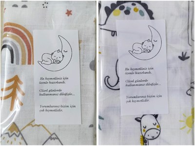 Bebek%100 Pamuk Müslin Örtü 80x75 cm 2li Set