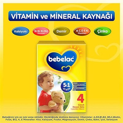 Bebelac 4 Çocuk Devam Sütü 400 g 1 Yaş+