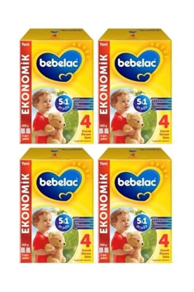 Bebelac 4 Devam Sütü 800 gr 1 Yaş X 4 Adet-kofre