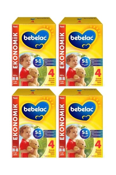 Bebelac 4 Devam Sütü 800 gr 1 Yaş X 4 Adet-kofre