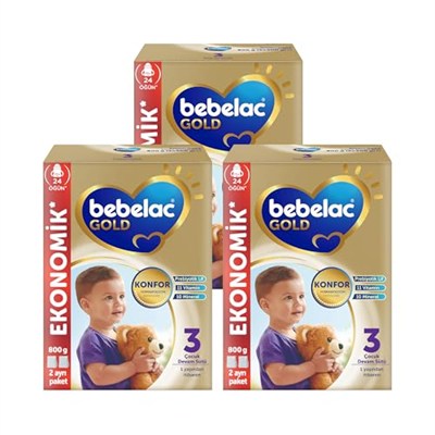 Bebelac Gold 3 Çocuk Devam Sütü, 3X800GR 9-12 AY