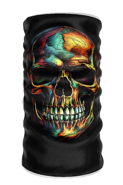 Bebo Store Extreme Spor Motor Ve Bisiklet Kullananlara Özel Desenli Buff Boyunluk Bandana Balaklava - kuru_kafa-4