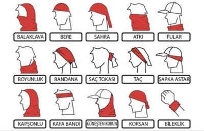 Bebo Store Extreme Spor Motor Ve Bisiklet Kullananlara Özel Desenli Buff Boyunluk Bandana Balaklava - 21_09_22