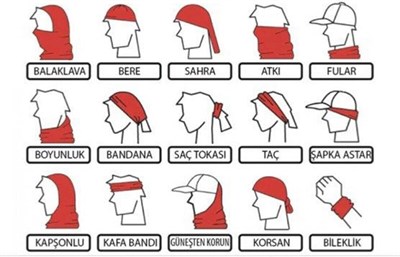 Bebo Store Extreme Spor Motor Ve Bisiklet Kullananlara Özel Desenli Buff Boyunluk Bandana Balaklava - 40124-10