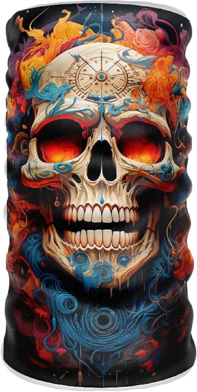 Bebo Store Extreme Spor Motor Ve Bisiklet Kullananlara Özel Desenli Buff Boyunluk Bandana Balaklava - kuru_kafa-8