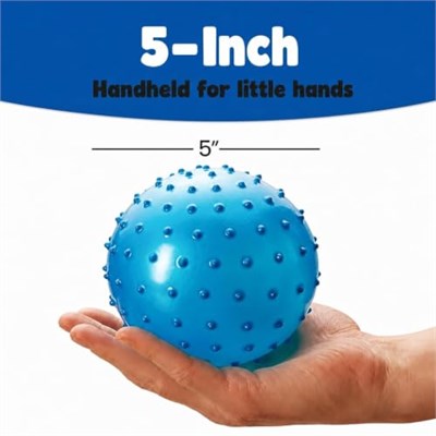 Bedwina Mini Knobby Balls - (12li paket) 12 inç (5 inç) sensörlü toplar ve sivri masaj stres topları, pompalı, eğlenceli, zıplama topu, parti favorileri, çocuklar için çorap doldurucuları, Toddlers
