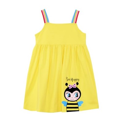 Bee Happy Sarı Kız Çocuk Elbise