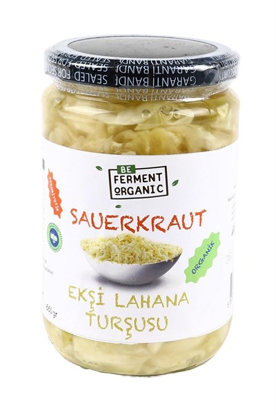 Beferment Organik Sauerkraut Sade Ekşi Lahana Turşusu 660 gr