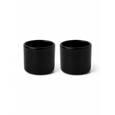 Beige & Stone 2li Set Siyah Seramik Kupa 175 Ml Minimal Kahve Kupası Çay Fincanı Espresso Ve Türk Kahvesi Bardağı