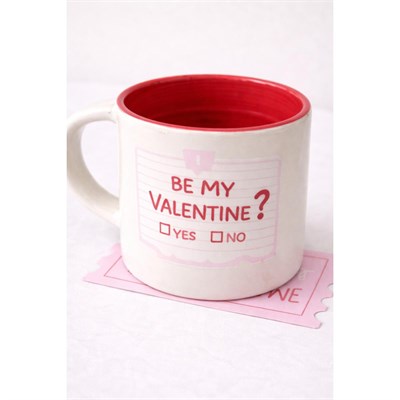 Beige & Stone Be My Valentine Kulplu Seramik Kupa 235 Ml - Sevgililer Günü Hediyesi