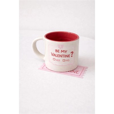 Beige & Stone Be My Valentine Kulplu Seramik Kupa 235 Ml - Sevgililer Günü Hediyesi