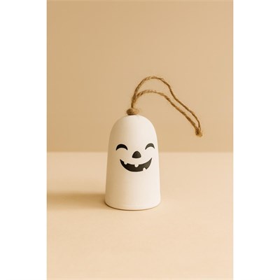 Beige & Stone Halloween Cadılar Bayramı Hayalet Temalı Booo & Hahaha Asılabilir Dekor ( 2li )