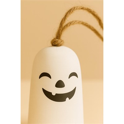 Beige & Stone Halloween Cadılar Bayramı Hayalet Temalı Booo & Hahaha Asılabilir Dekor ( 2li )