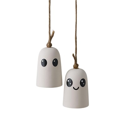 Beige & Stone Halloween Cadılar Bayramı Hayalet Temalı Sevimli Ruhlar Asılabilir Dekor ( 2li )