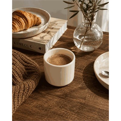 Beige & Stone Krem Seramik Kupa 175 Ml Minimal Kahve Kupası Çay Fincanı Espresso Ve Türk Kahvesi Bardağı