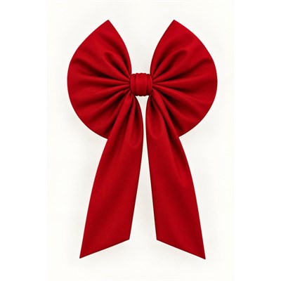 Beige & Stone Kurdele Yıllbaşı Ağaç Süs Noel Kırmızı Fiyonk 60x100 Cm Büyük