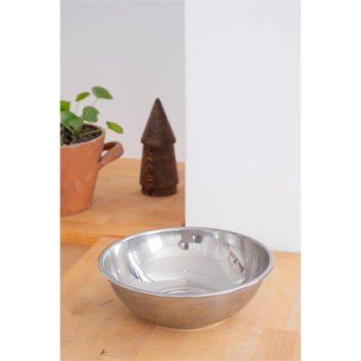 Beige & Stone Metal 22 Cm Salata Kısır Meyve Sunum Kasesi