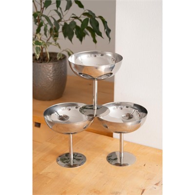 Beige & Stone Metal Yüksek Ayaklı 13 Cm Dondurma Çerez Sunum Kadehi