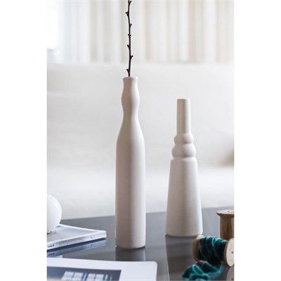 Beige & Stone Morandi Pure 2li Set Vazo, Dekoratif Obje