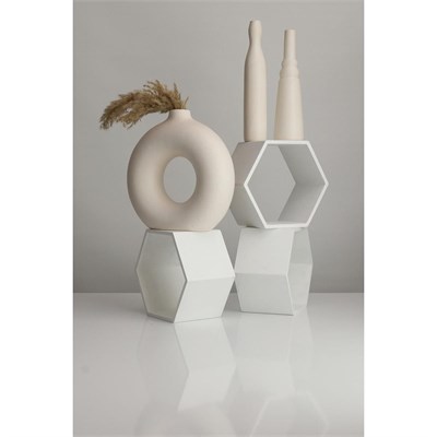 Beige & Stone Morandi Pure 2li Set Vazo, Dekoratif Obje
