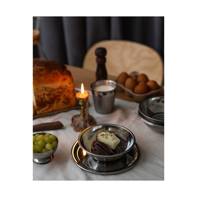 Beige & Stone Paslanmaz Çelik 330 Ml Çerez Meyve Kahvaltılık Kase