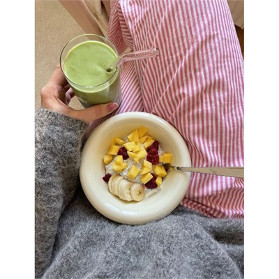 Beige & Stone Seramik Krem Donut Dondurma Bowl Kahvaltılık Tatlı Salata Kase
