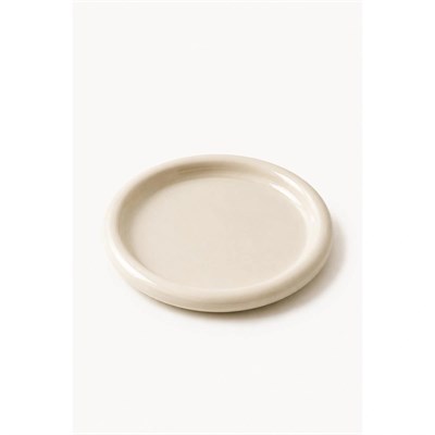 Beige & Stone Seramik Krem Donut Kahvaltı Pasta Yemek Ve Tatlı Servis Tabak 25 Cm
