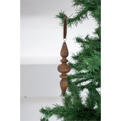 Beige & Stone X Den.ınteriors Yılbaşı Vintage Ahşap Sarkıt Noel Ağaç Süsü
