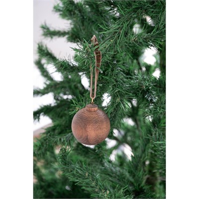 Beige & Stone X Den.ınteriors Yılbaşı Ahşap 2 Li Set Top Topaç Noel Ağaç Süsü