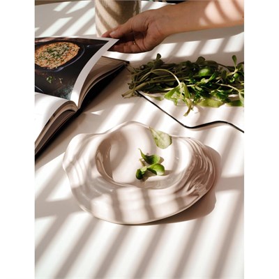 Beige & Stone X Duygu Batum Momento Line Bowl Servis Sunum Tabağı