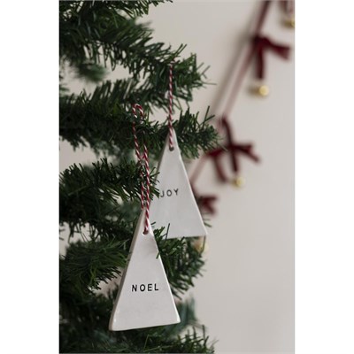 Beige & Stone Yılbaşı El Yapımı Seramik Noel Çam Ağacı Süsü