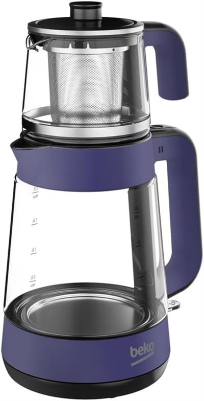 Beko CM 5964 W Mor 1900 W Cam Demlikli Çay Makinesi