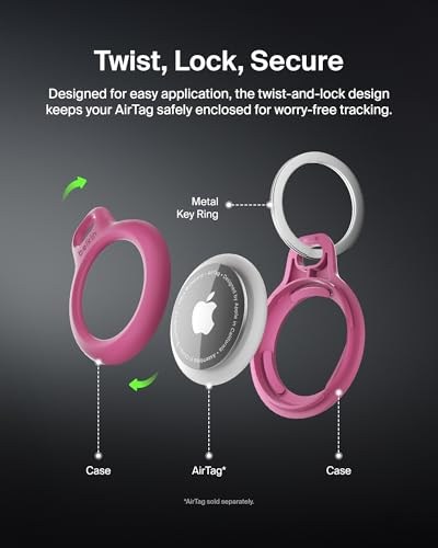 Belkin AirTag için Anahtarlıklı Kılıf - Pembe