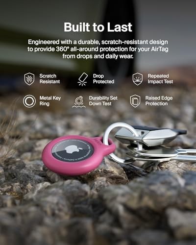 Belkin AirTag için Anahtarlıklı Kılıf - Pembe