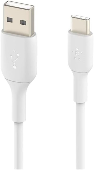 Belkin Boost Charge USB-C Kablosu (USB-C - USB-A Kablosu, USB Type-C Kablosu) 3 m, Beyaz - Seçenekler: 1,0 m, 2,0 m, Standart, USB-A - Lightning (PVC)...