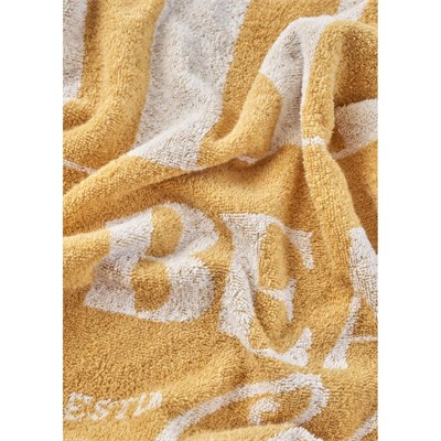 Bella Maison %100 Pamuk Beach Clup Plaj Havlusu Hardal (90x150 Cm) Hardal