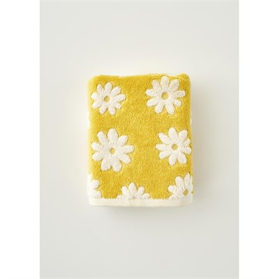 Bella Maison %100 Pamuk Daisy Jakarlı El Havlusu Sarı (30x50 Cm) Sarı