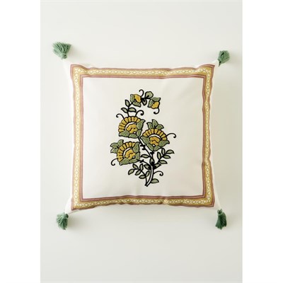 Bella Maison %100 Pamuk Indian Dream Nakışlı Kırlent Kılıfı (43x43 Cm) Çok Renkli