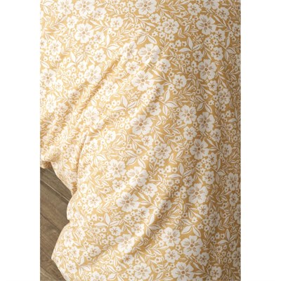 Bella Maison %100 Pamuk Ranforce Bloom Çift Kişilik Nevresim Takımı Hardal (200x220 Cm) Hardal
