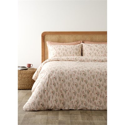 Bella Maison %100 Pamuk Ranforce Lora Çift Kişilik Nevresim Takımı Pudra (200x220 Cm) Pudra
