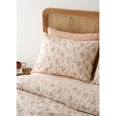 Bella Maison %100 Pamuk Ranforce Lora Çift Kişilik Nevresim Takımı Pudra (200x220 Cm) Pudra