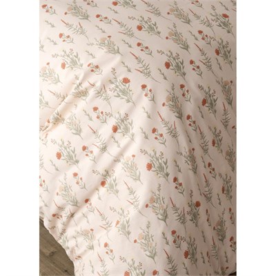 Bella Maison %100 Pamuk Ranforce Lora Çift Kişilik Nevresim Takımı Pudra (200x220 Cm) Pudra