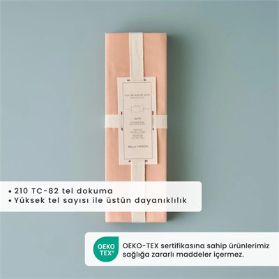 Bella Maison %100 Pamuk Saten 2li Yastık Kılıfı Somon (50x70 Cm) Somon